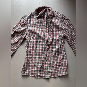 Ted Baker Plaid Button-Down Shirt with Necktie Detail